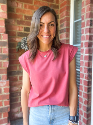 Blush Cap Sleeve Top