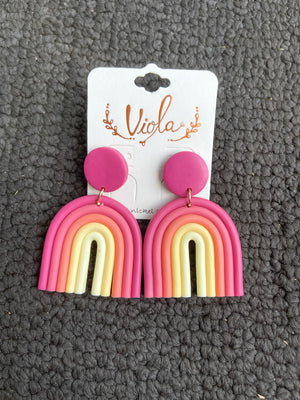 Clay Rainbow Earrings